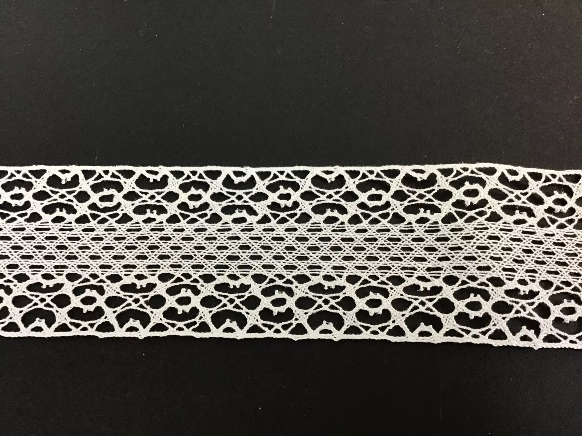 Spanish Cluney Lace Insertion 2 Inch White 37630-13