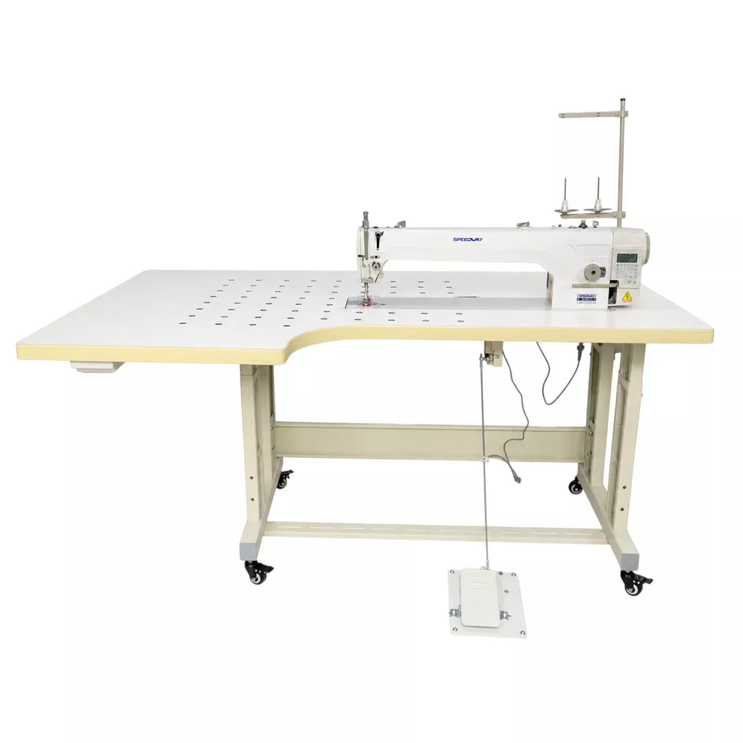 speedway-sw9000-56-long-arm-single-needle-computerized-lockstitch-sewing-machine SPEEDWAY SW9000-56 Long-Arm Single Needle Computerized Lockstitch Sewing Machine - Complete Setup, Table & Stand Included