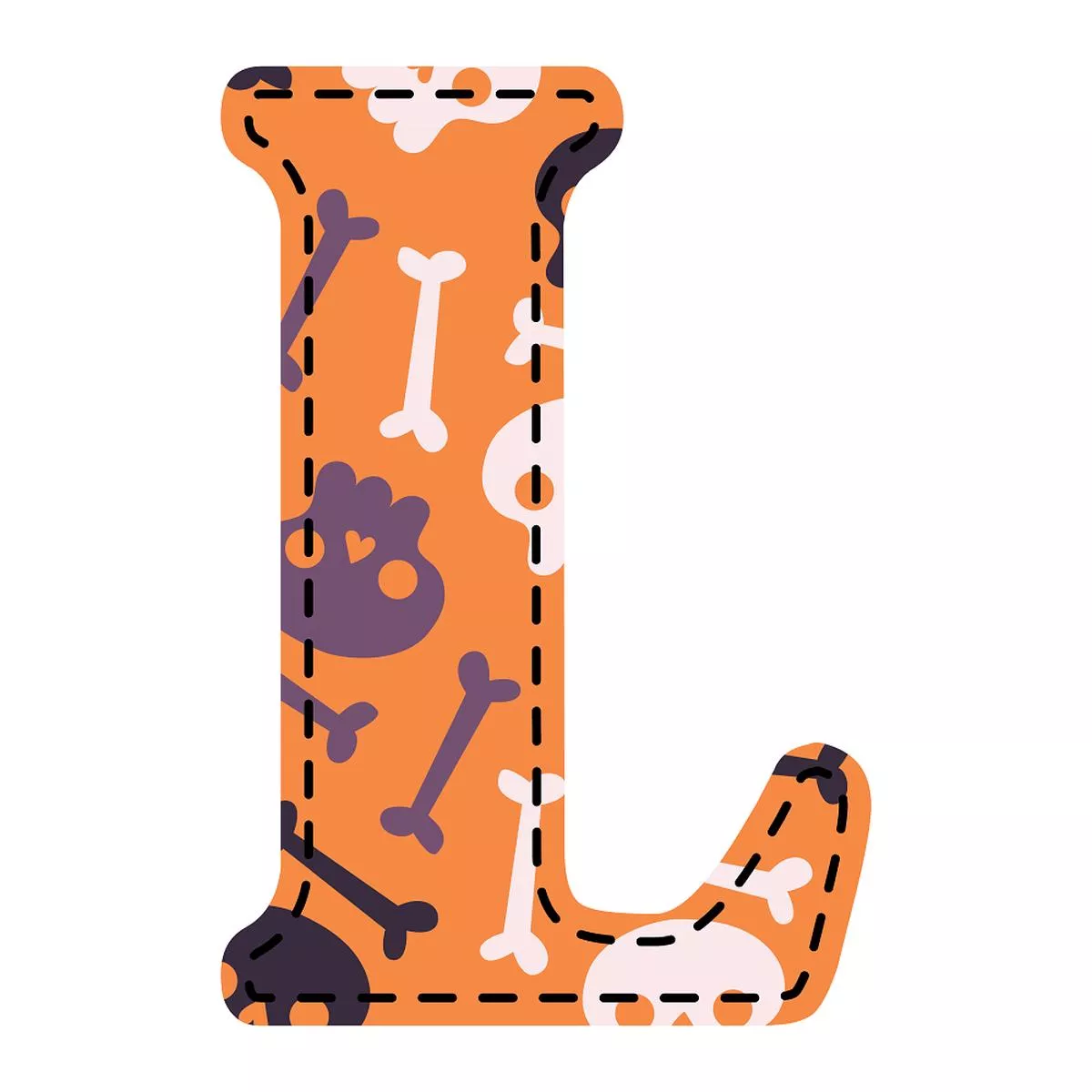 spooky-letter-l-fabric-panel Spooky Letter L Fabric Panel