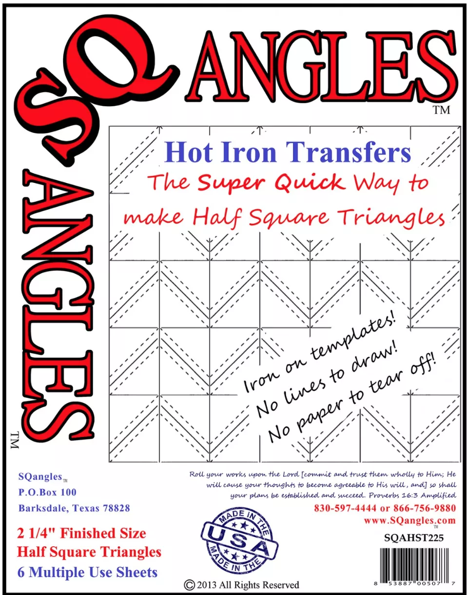 SQangles Half Square Triangle 2 1/4in Finished Size