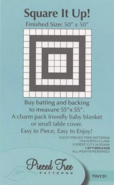 Square It Up Quilt Pattern Card