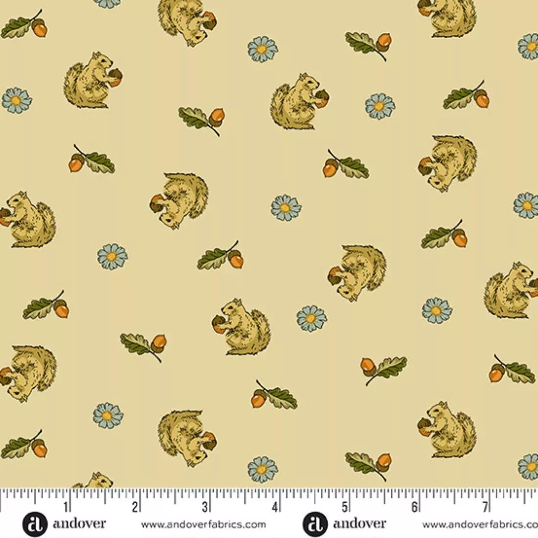 Squirrel Cream by Andover Studio