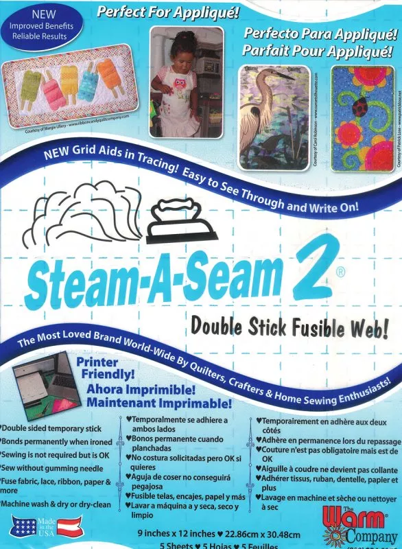 Steam-A-Seam 2 9"x12" 5 sheets/pkgWarm & Co.