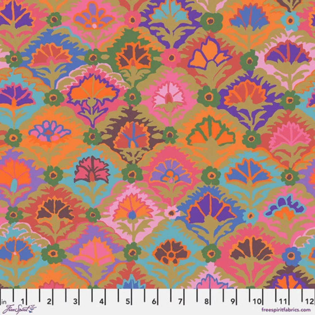 step-flower-khaki-by-kaffe-fassett Step Flower Khaki by Kaffe Fassett