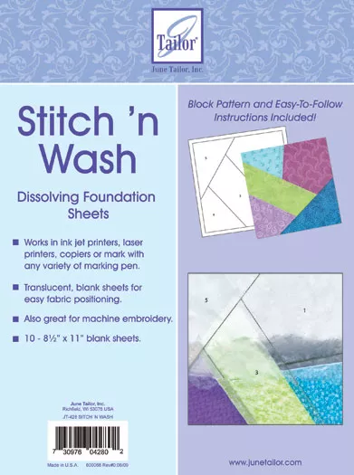 Stitch'n Wash Dissolving Foundation Sheets