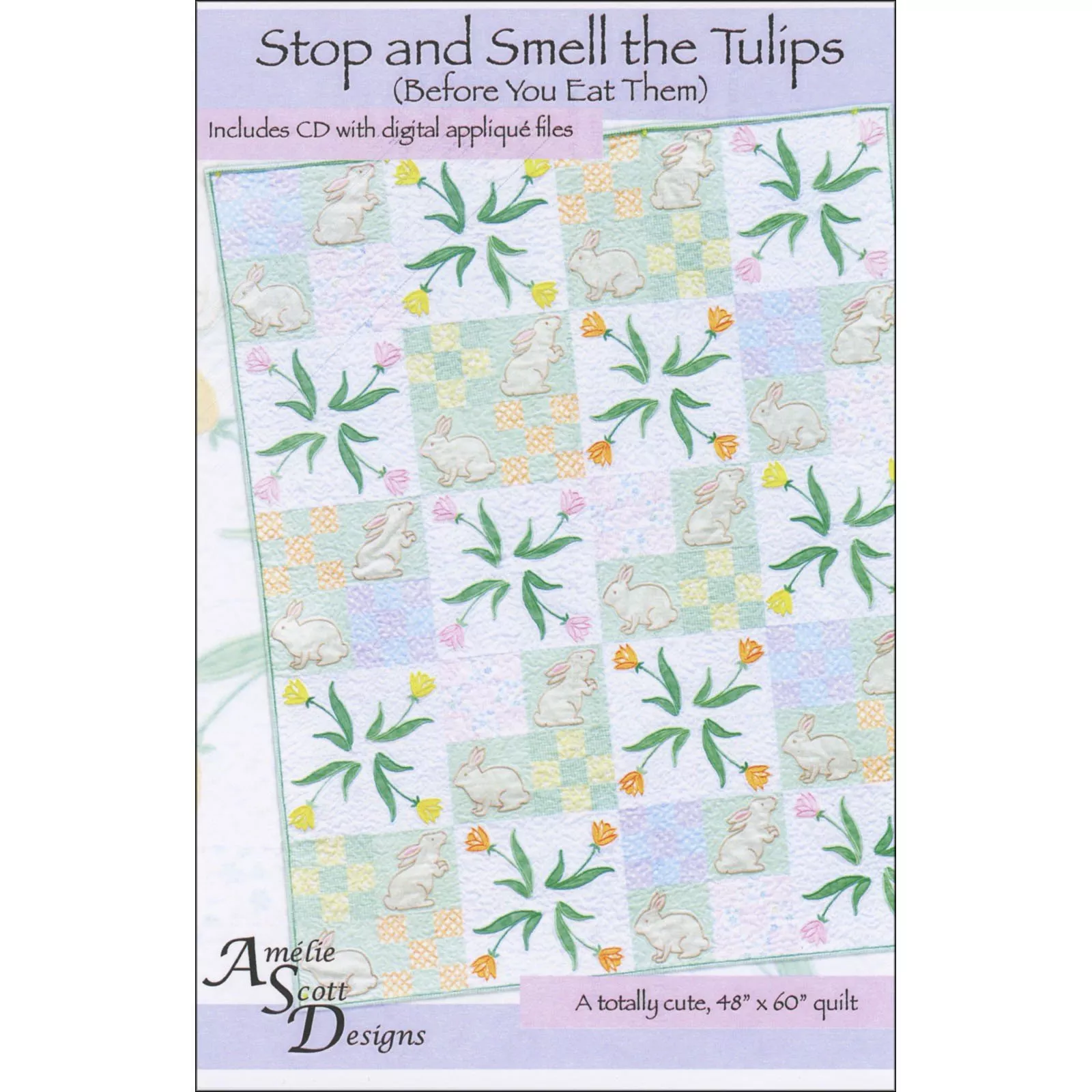 stop-smell-tulips-cd-applique-quit-patternamelie-scott-designs Stop and Smell the Tulips CD Applique Quit PatternAmelie Scott Designs