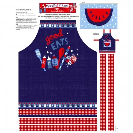 Studio E Patriotic Parade Apron Panel 4516P-18