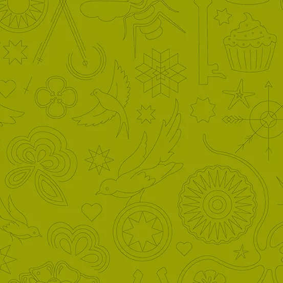 Sun Print 2020 Embroidery Olive A-9256-V