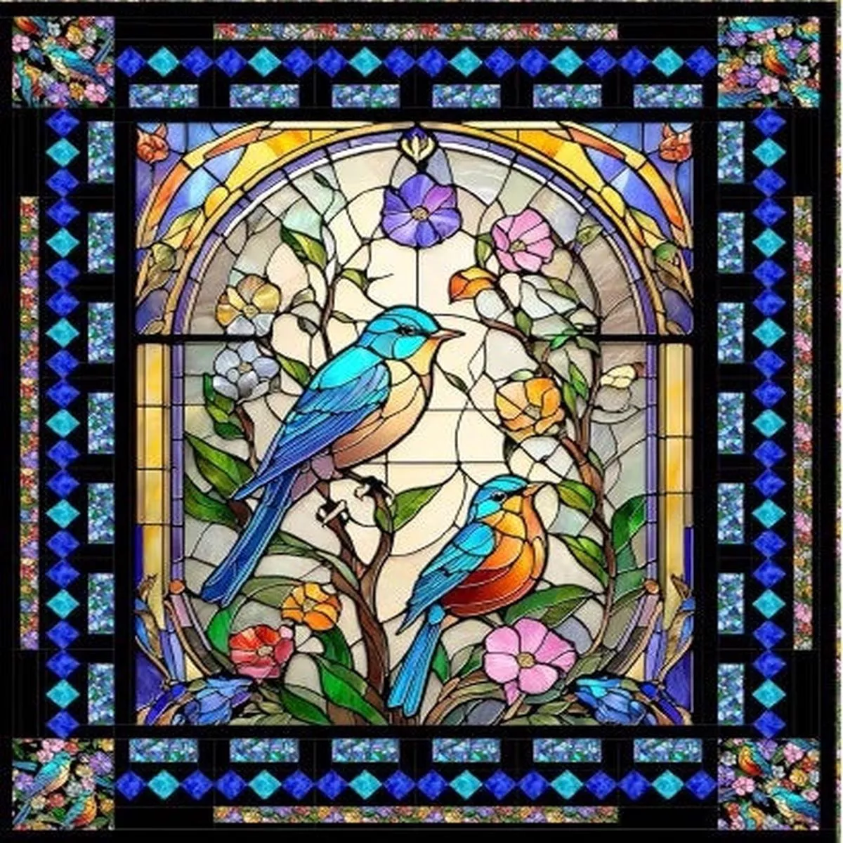 Sunlit Birds- Natures Window Quilt Kit
