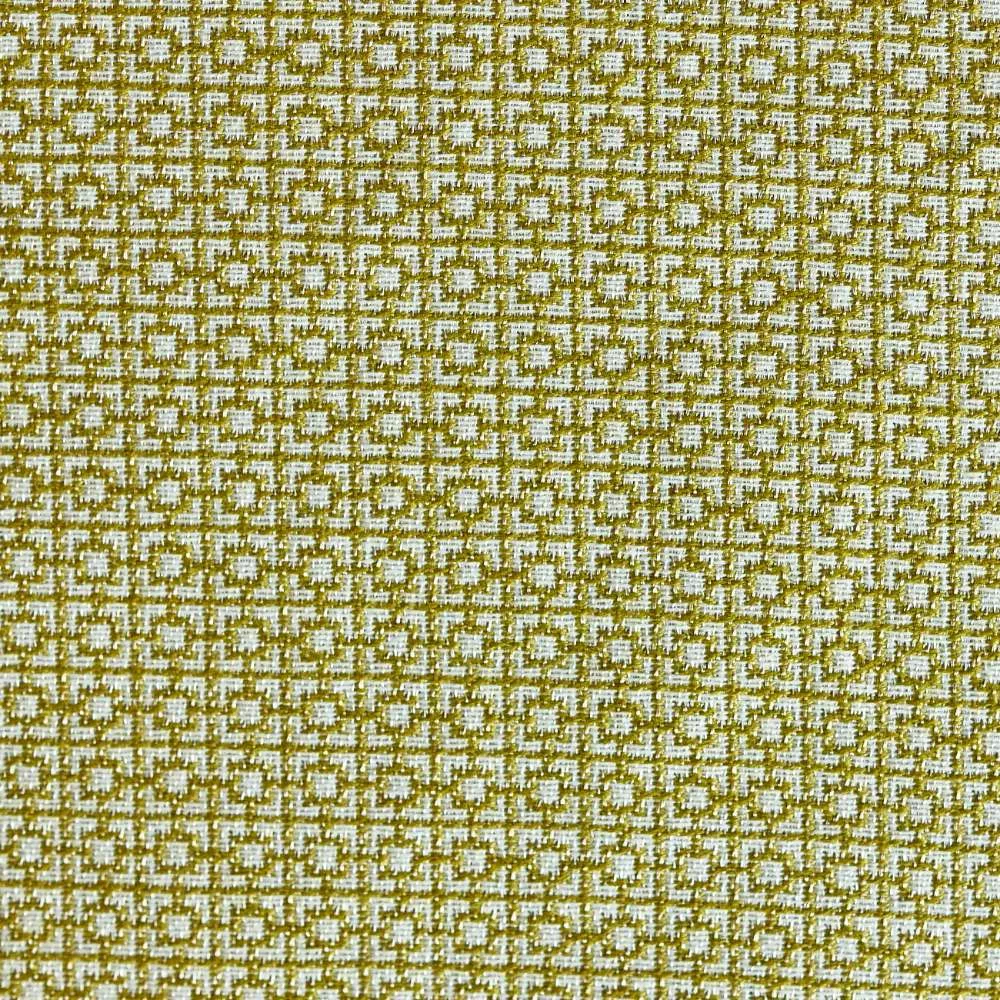 Superior Ochre Citron Fretwork Polyester Fabric Multi-Purpose 52 Inch