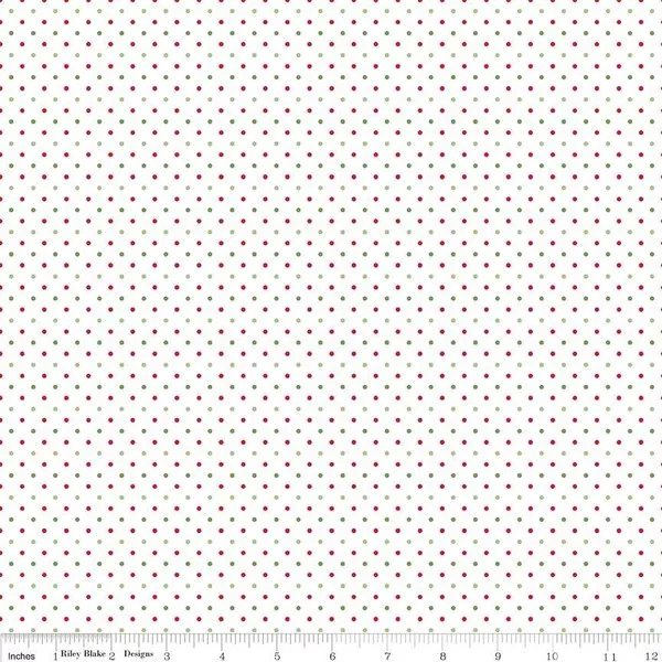 Swiss Dot On White Christmas