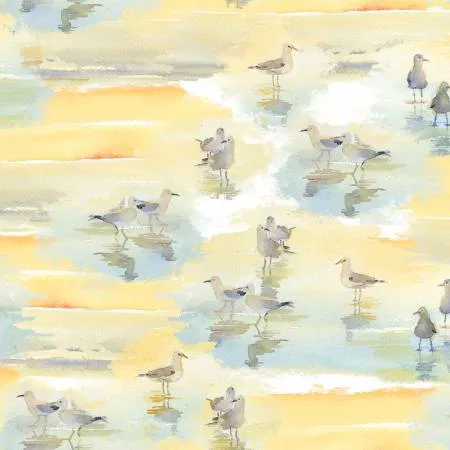 Tan Sandpipers Digitally Printed
