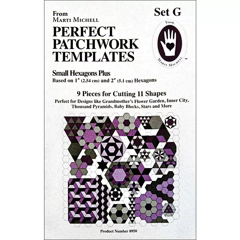 templates-small-hexagon-set-gfrom-marti-michell-8950 Templates - Small Hexagon Set GFrom Marti Michell #8950