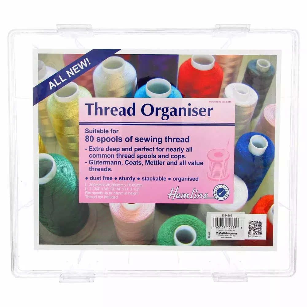 Thread Storage Box - Holds up to 80 Spools - Hemline