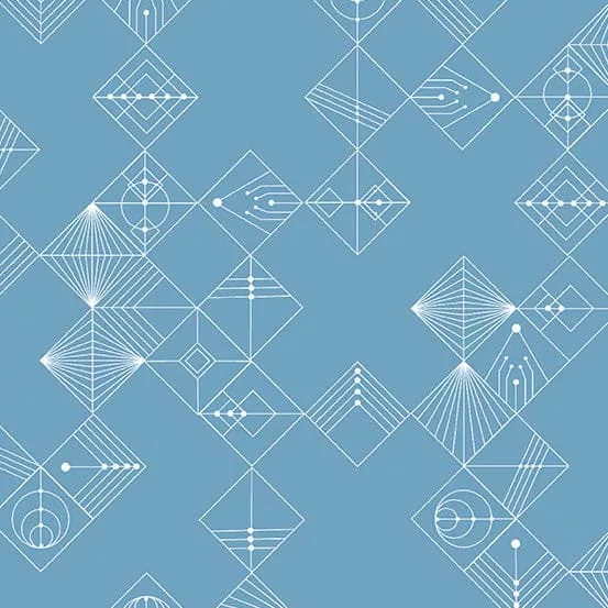 Tiles in Chambray Blue - Century Prints Deco - Giucy Giuce