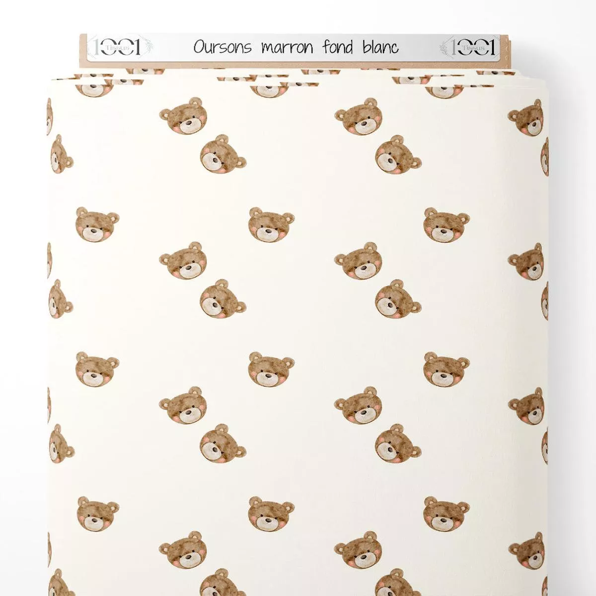 tissu-oursons-marron-sur-fond-blanc Tissu – Oursons marron sur fond blanc