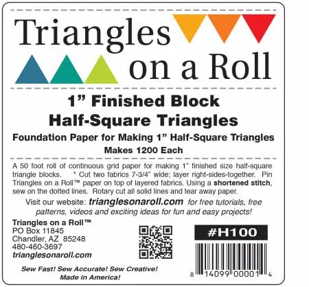 triangles-on-roll-1in-half-square-50ft-roll Triangles on a Roll 1in Half Square 50ft Roll