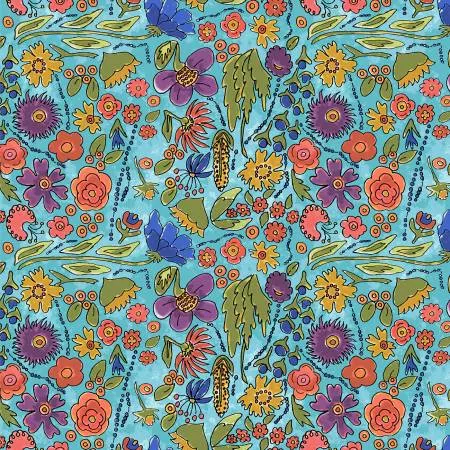 Turquoise Prairie Flowers