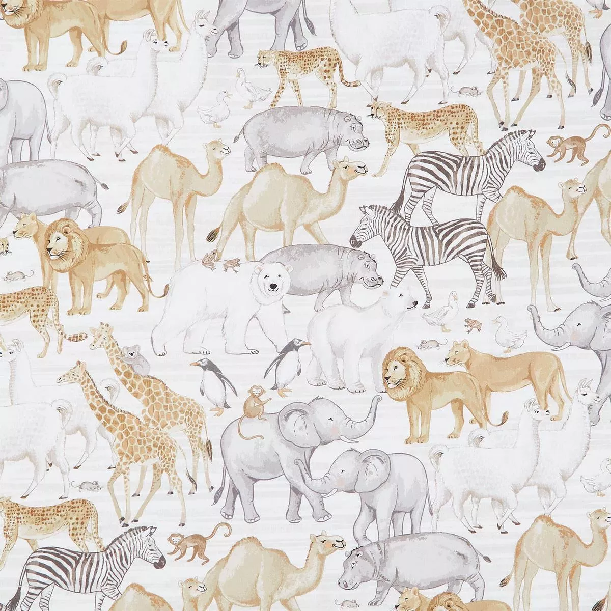 two-by-two-large-animals-cream-multi-yardage Two by Two – Large Animals Cream Multi Yardage