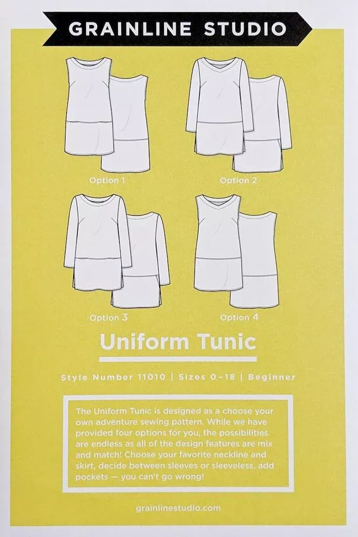Uniform Tunic by Grainline Studio (Sizes0-18)