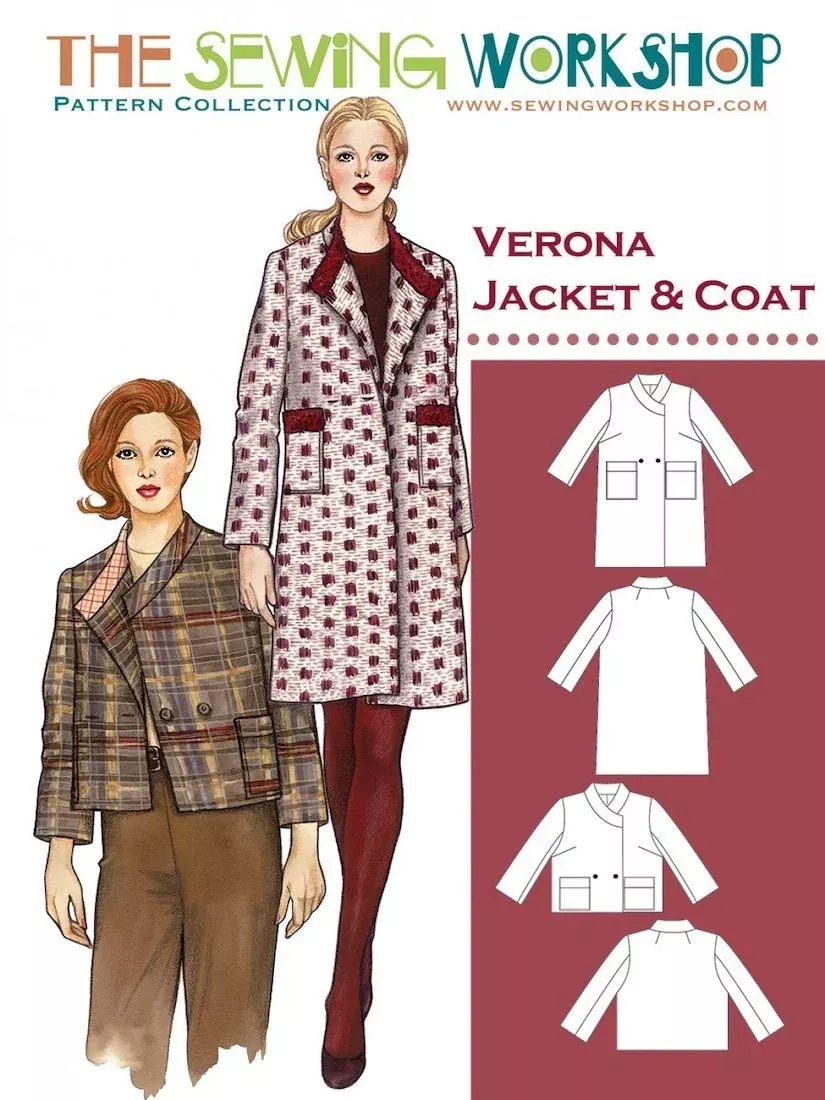 Verona Jacket + Coat by The Sewing Workshop (Sizes: XS-XXL)