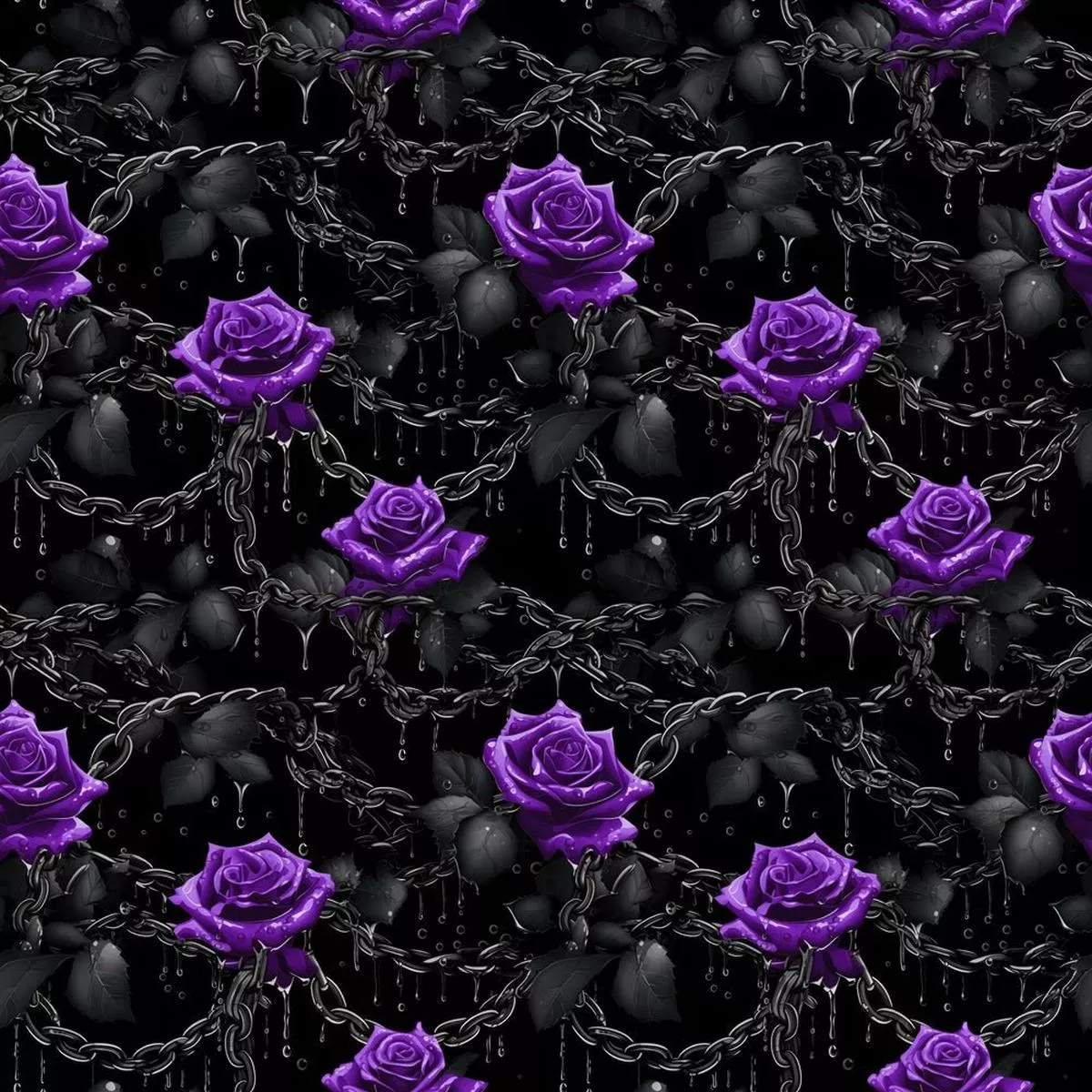 Vibrant Purple Rose Fabric