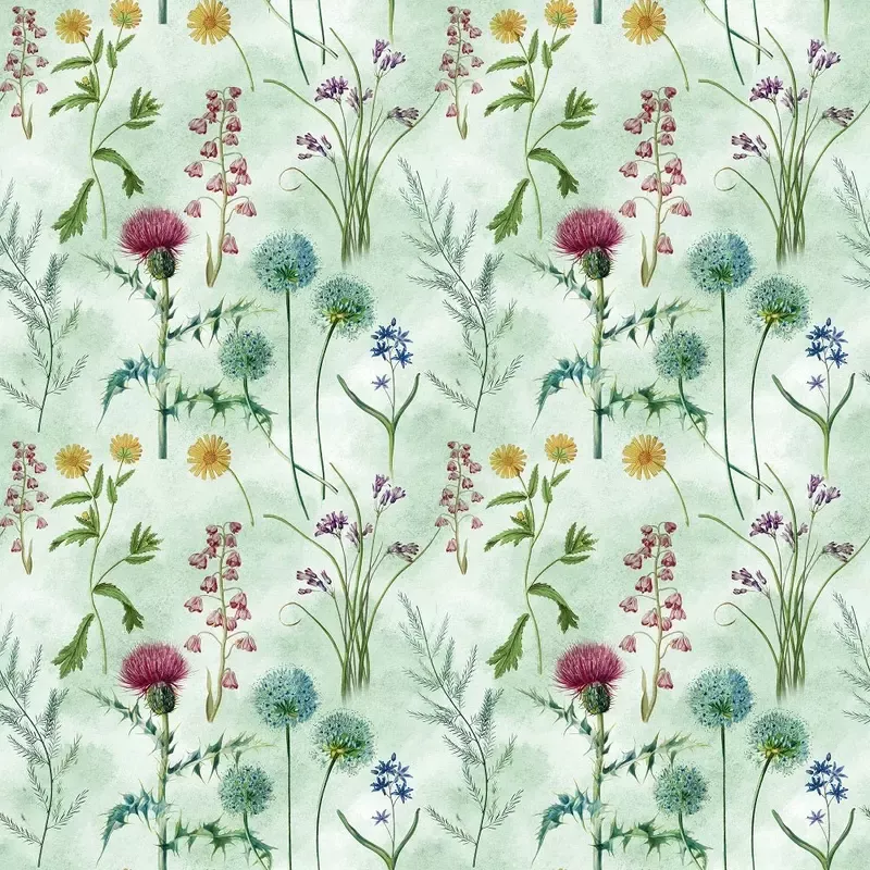 vintage-wildflowers-1-fabric-green Vintage Wildflowers #1 Fabric – Green