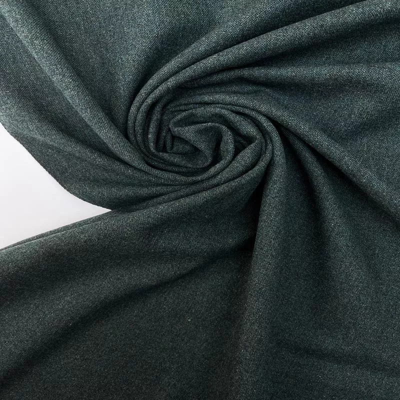 Virgin Wool Gray Green Tweed Fabric