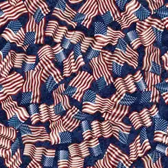 Wavy Flag 108″ Wide Back – Navy Background