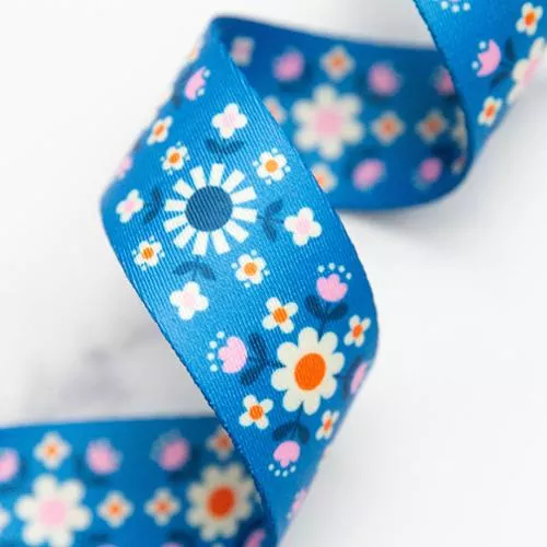 webbing-1-5-florametry-br-blue-stitch-supply-25-by-yard Webbing 1.5" Florametry Br Blue|Stitch Supply #25 | By the yard