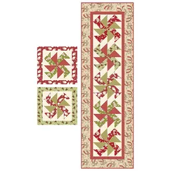 White Christmas Runner and Mat Kit
