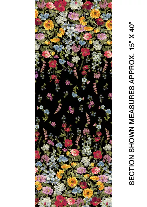 Wild Flower Border Black