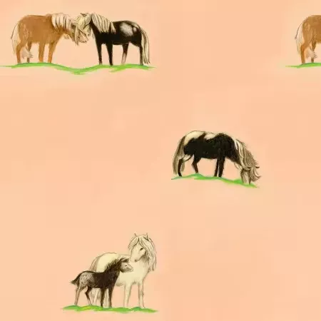 windham-heather-ross-by-hand-peach-ponies-on-canvas Windham Heather Ross By Hand Peach Ponies on canvas