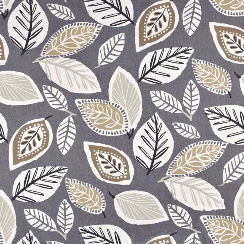 window-curtains-leaf-vines-grey-fabric-54-wide-sold-by-yard Window Curtains Leaf & Vines Grey Fabric| 54" Wide—Sold by the Yard