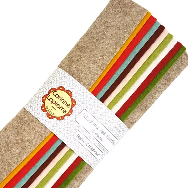 wool-felt-9-squares-retro-childhood-bundle Wool felt 9" squares - Retro Childhood Bundle