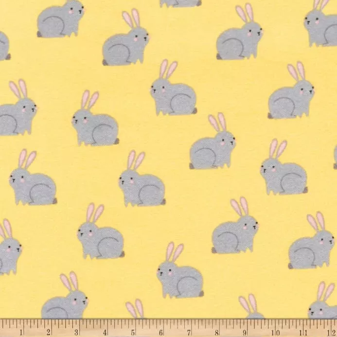 Yellow Bunny Flannel