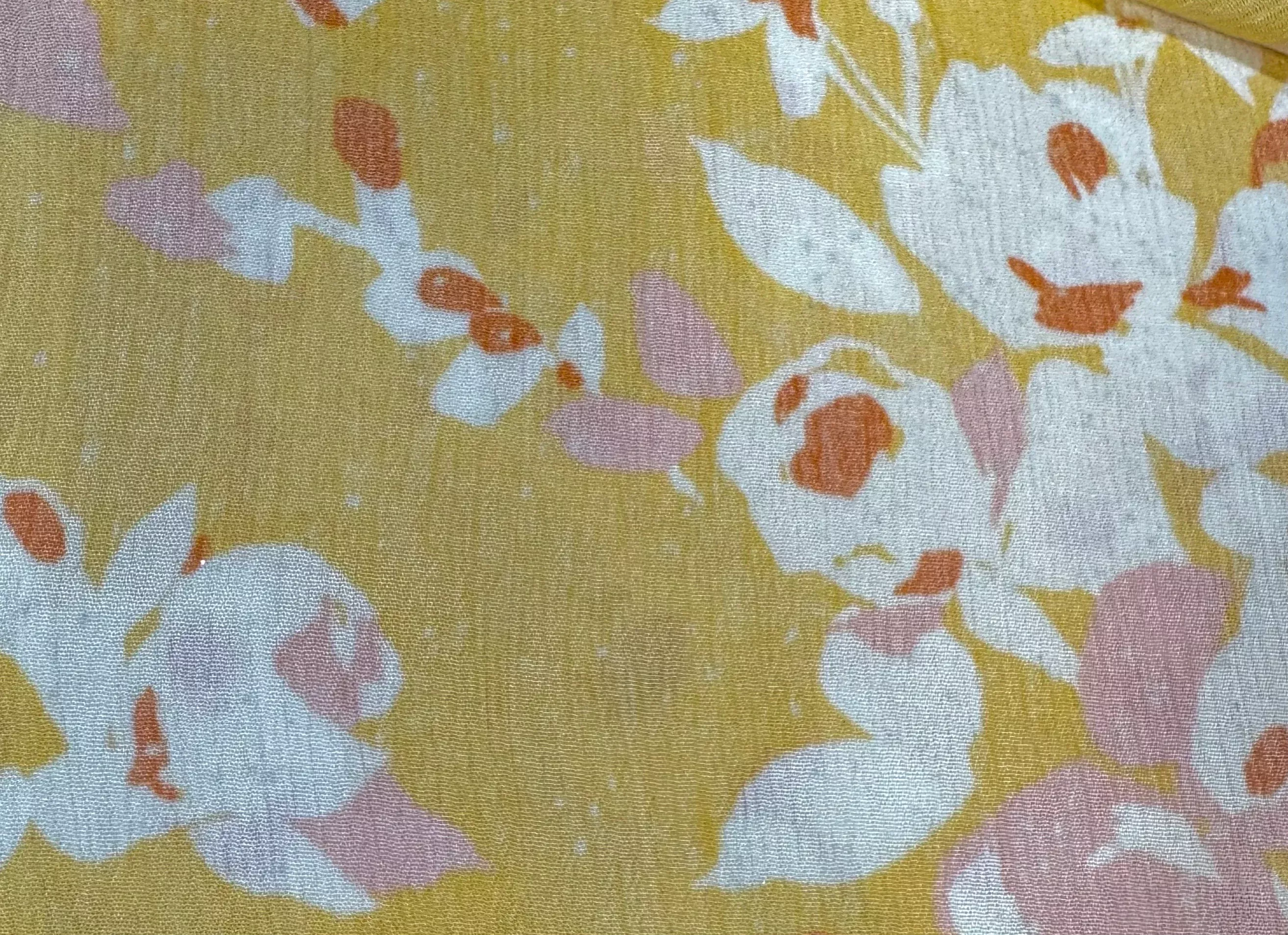 Yellow Pink Rayon | Rayon