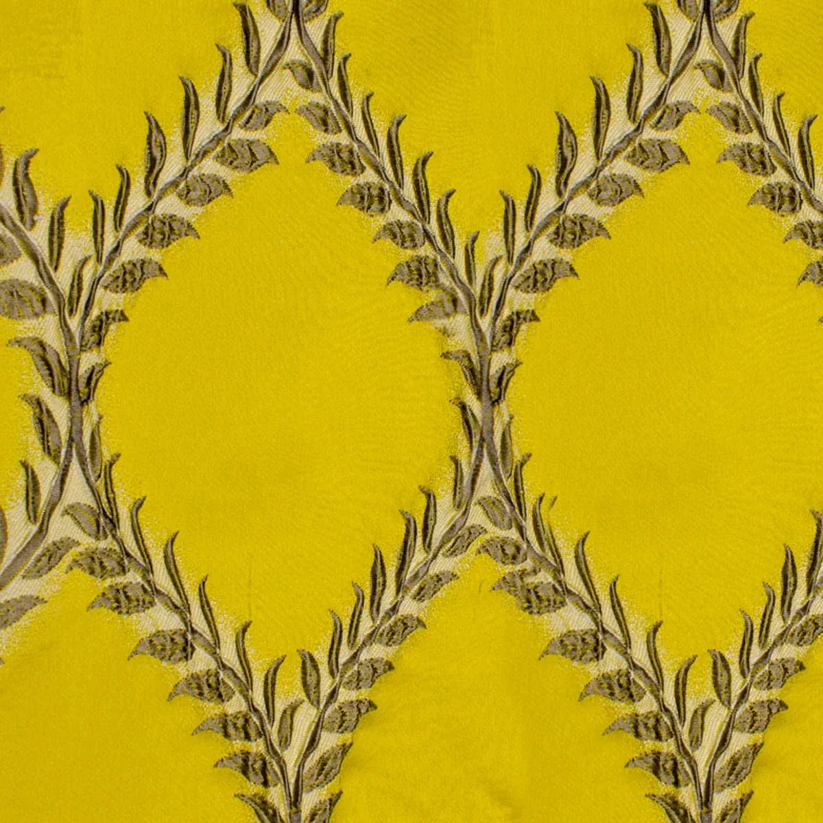 Yellow Window Curtain Fabric | Cotton Polyester Blend Sold by Yard