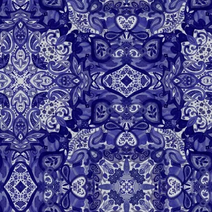 Zakaria Tiles Indigo