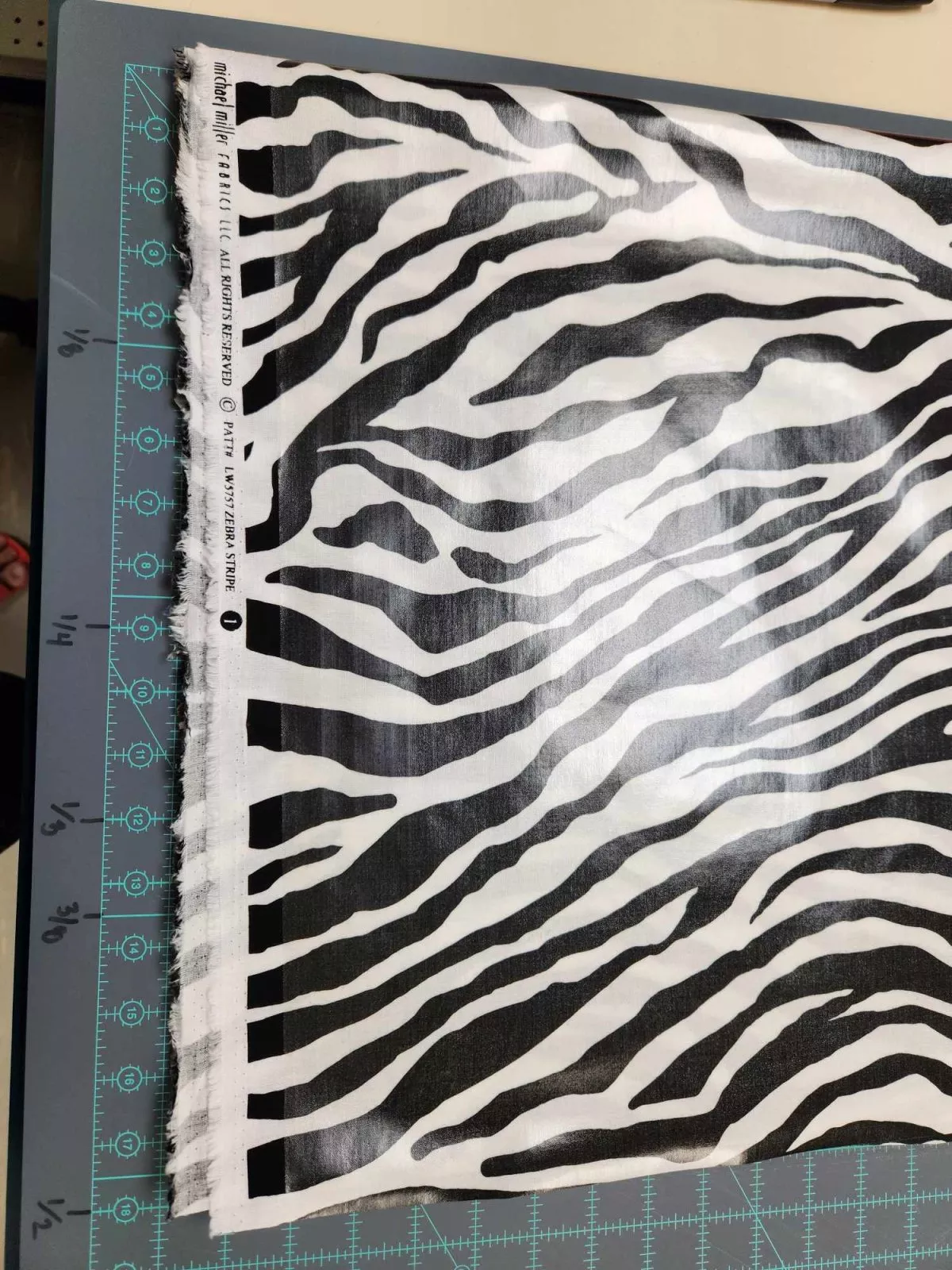 Zebra Print Vinyl Coated Fabric