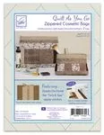 zippity-do-done-cosmetic-bags-2-tan-zip Zippity Do Done Cosmetic Bags 2 Tan Zip