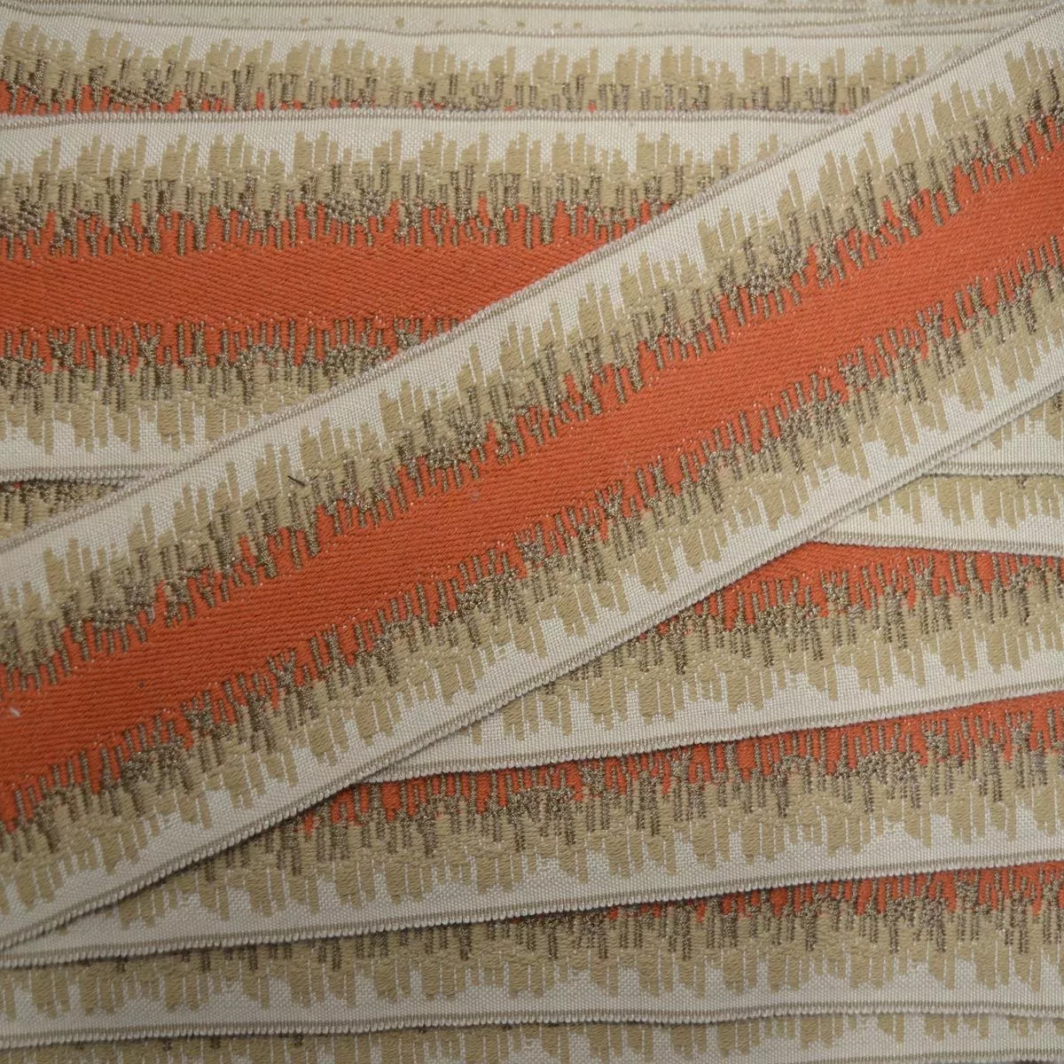 ZN207A 386 Orange Tan Taupe Classical Elements 2.5 inch Tape Trim